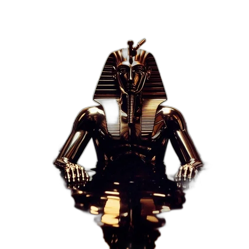 robot, jewelry, crown, staff transparent PNG cut-out