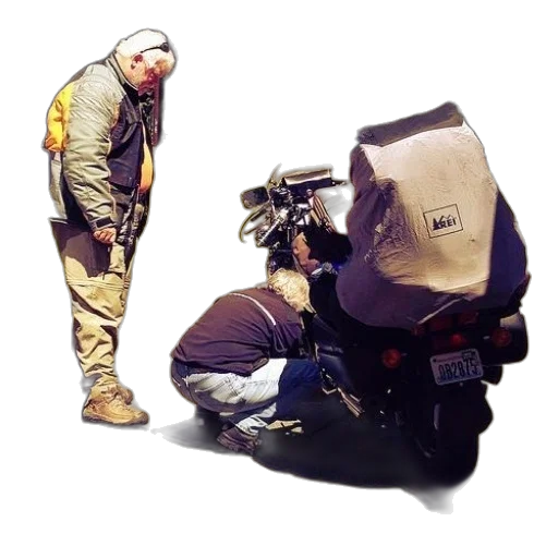 jacket, staff, weapon, robot transparent PNG cut-out