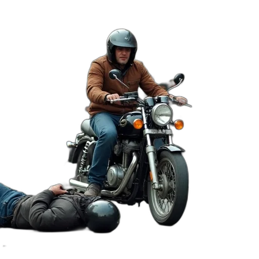 jacket, man, brown, riding transparent PNG cut-out
