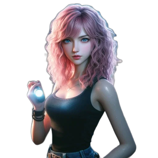 dress, hair, jewelry, face transparent PNG cut-out