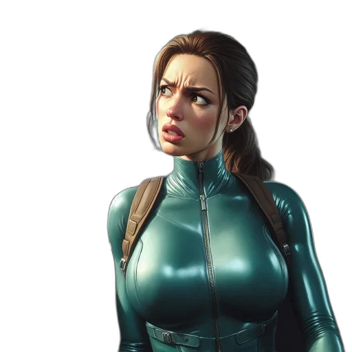 face, jacket, dress, concept art transparent PNG cut-out