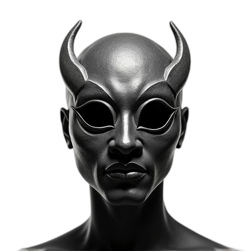 mask, face, creature, crown transparent PNG cut-out