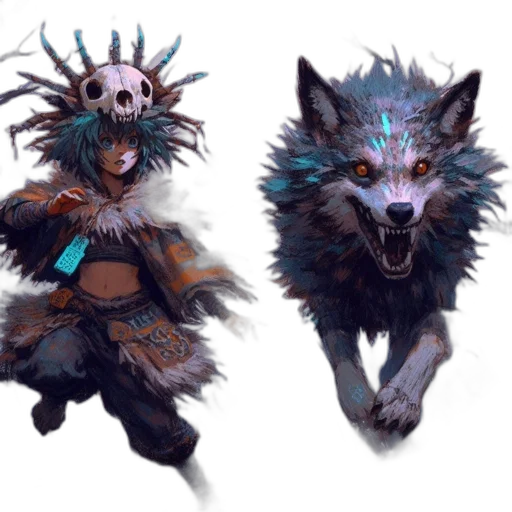 creature, mask, concept art, fantasy art transparent PNG cut-out