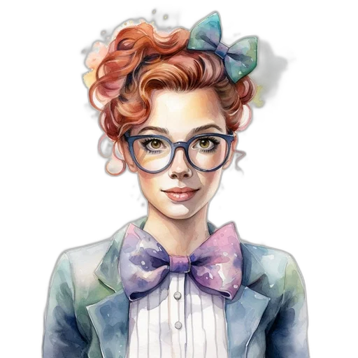 face, staff, dress, watercolor transparent PNG cut-out