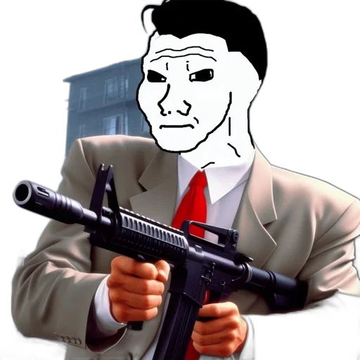 weapon, staff, robot, face transparent PNG cut-out