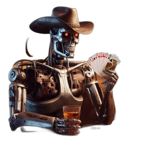 robot, concept art, 3d render, photorealistic transparent PNG cut-out
