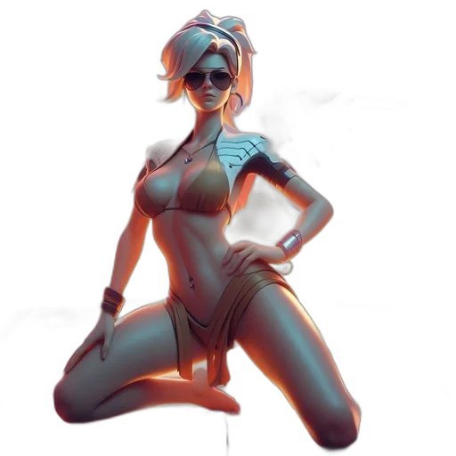 robot, concept art, cyberpunk, comic book art transparent PNG cut-out
