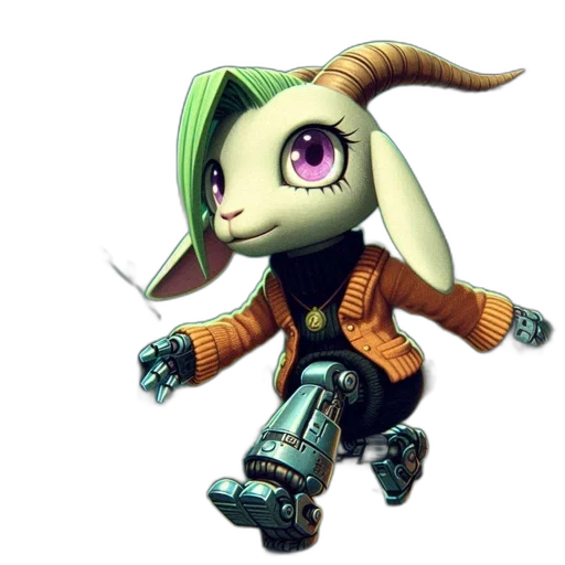 robot, dragon, jacket, weapon transparent PNG cut-out