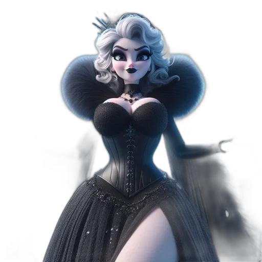 dress, crown, concept art, fantasy art transparent PNG cut-out