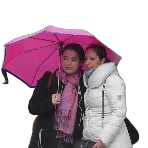 umbrella, staff, jacket, photorealistic transparent PNG cut-out