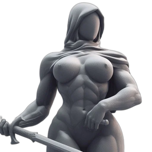 sword, robot, weapon, 3d render transparent PNG cut-out
