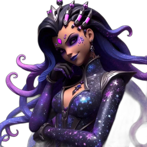 crown, hair, concept art, 3d render transparent PNG cut-out