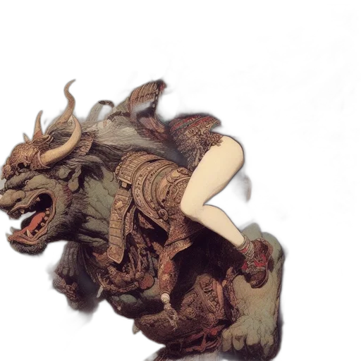 dragon, creature, animal, staff transparent PNG cut-out