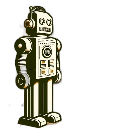 robot, concept art, 3d render, pixel art transparent PNG cut-out