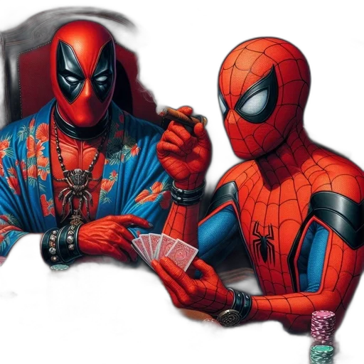 comic book art, concept art, fantasy art, deadpool transparent PNG cut-out