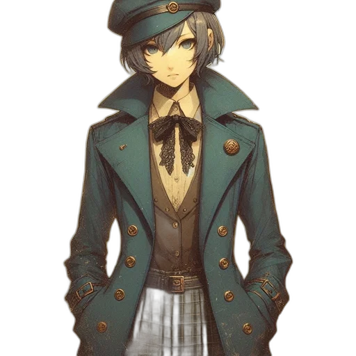 hat, staff, jacket, crown transparent PNG cut-out