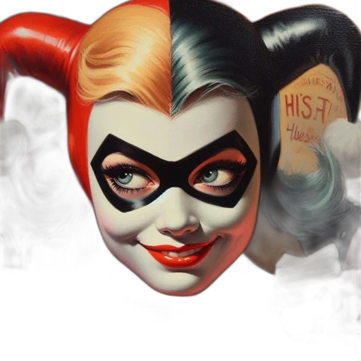 mask, comic book art, concept art, photorealistic transparent PNG cut-out