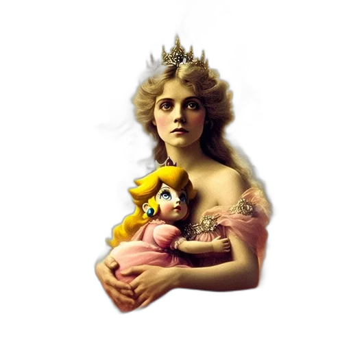 crown, dress, jewelry, pixel art transparent PNG cut-out