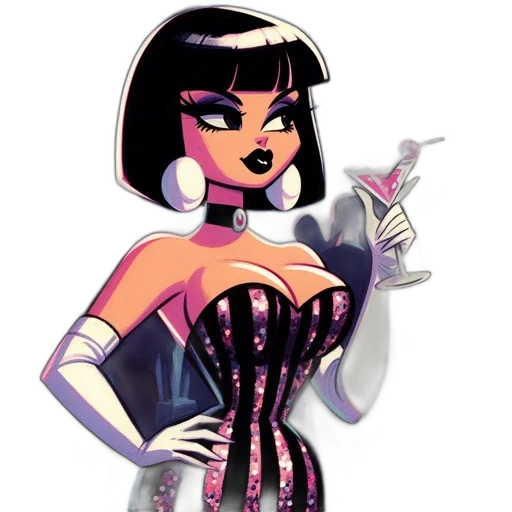dress, cartoon, concept art, comic book art transparent PNG cut-out