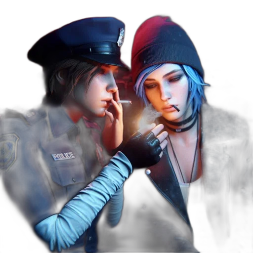 concept art, photorealistic, cyberpunk, fantasy art transparent PNG cut-out