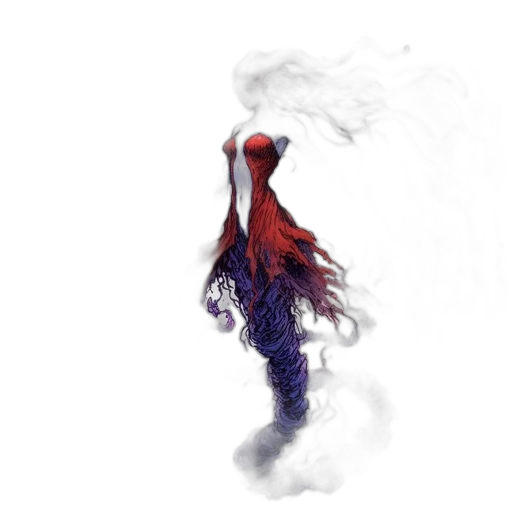 hair, dress, dragon, mask transparent PNG cut-out