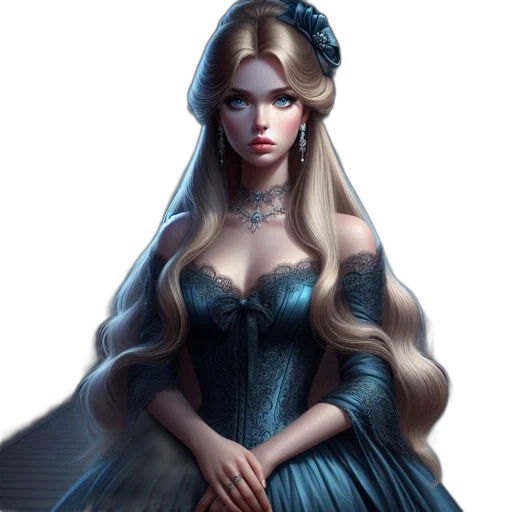 dress, crown, fantasy art, concept art transparent PNG cut-out