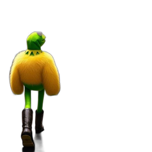 hat, jacket, staff, creature transparent PNG cut-out