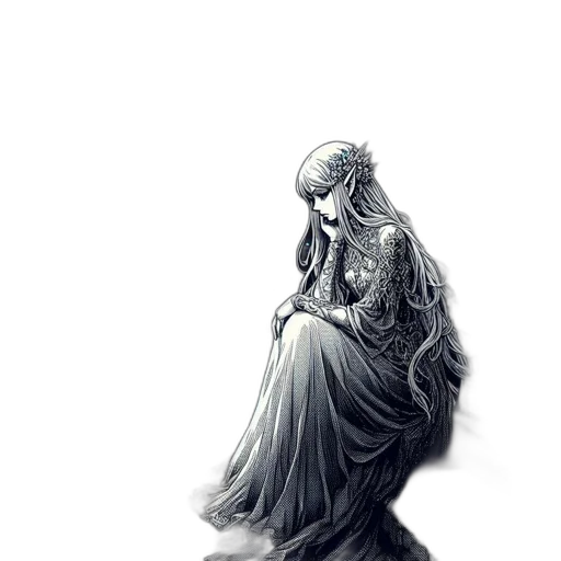 dress, crown, jewelry, creature transparent PNG cut-out