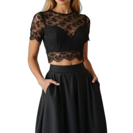 dress, dark, monochrome, two transparent PNG cut-out