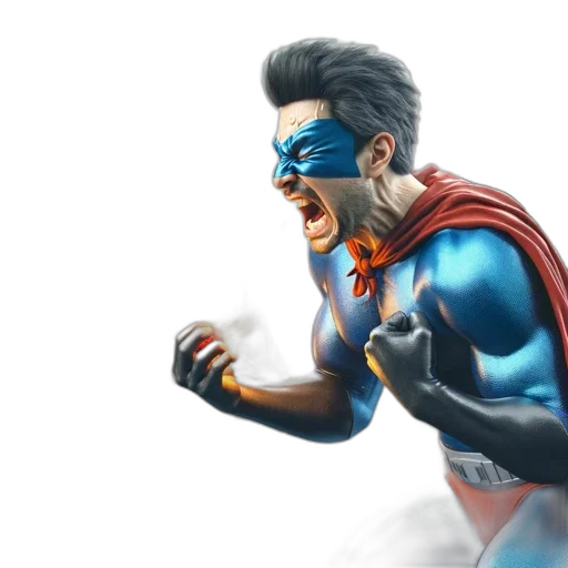3d render, comic book art, concept art, photorealistic transparent PNG cut-out