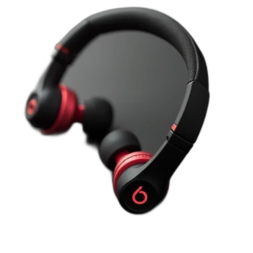 3d render, beatsport, ear, headphones transparent PNG cut-out