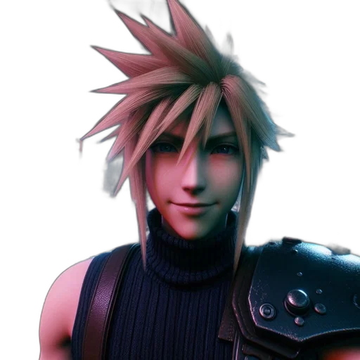 face, weapon, 3d render, concept art transparent PNG cut-out