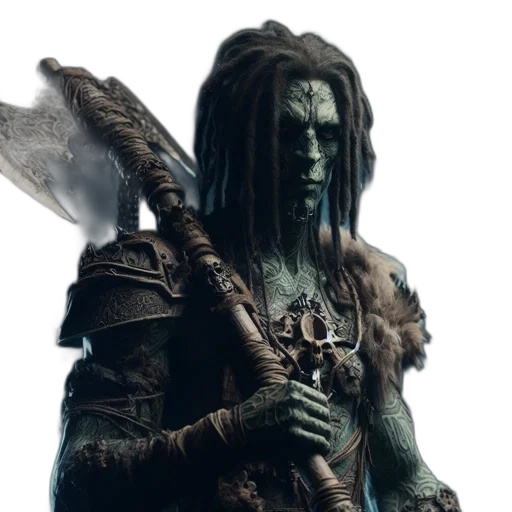 staff, sword, creature, mask transparent PNG cut-out