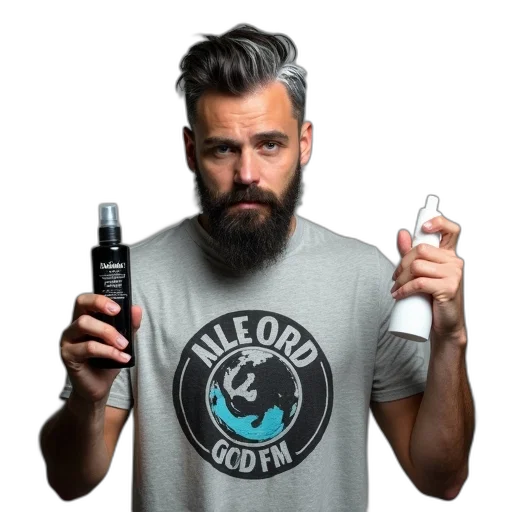 bottle, man, beard, mustache transparent PNG cut-out