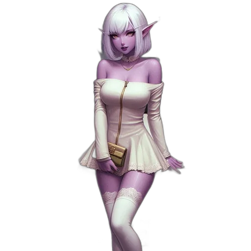 staff, dress, dragon, fantasy art transparent PNG cut-out