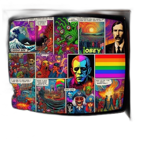 comic book art, concept art, fantasy art, colorful transparent PNG cut-out