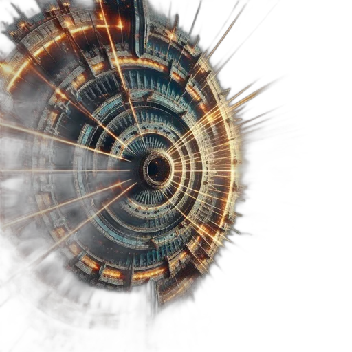 concept art, 3d render, cyberpunk, outer space transparent PNG cut-out