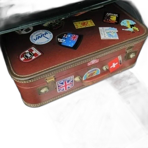 3d render, suitcase, travel, stickers transparent PNG cut-out