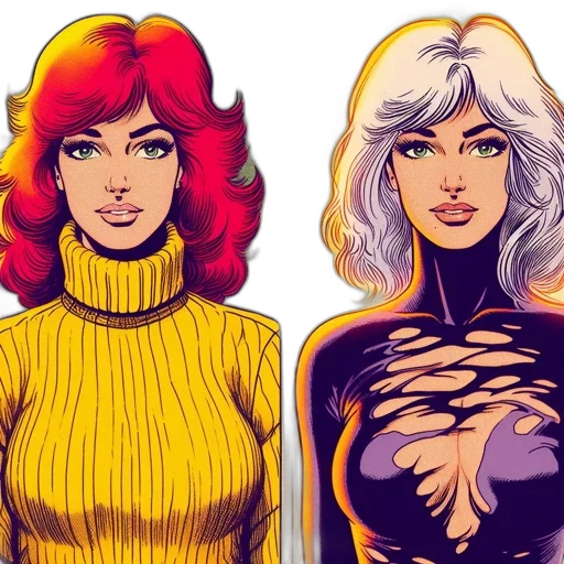 comic book art, concept art, cartoon, fantasy art transparent PNG cut-out
