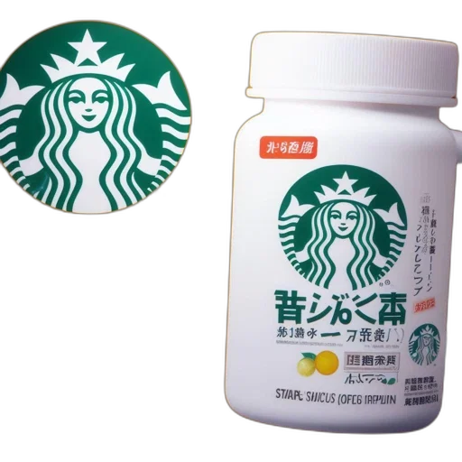 food, photorealistic, vaporwave, starbucks transparent PNG cut-out