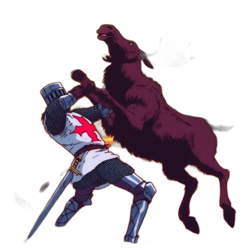 animal, sword, weapon, staff transparent PNG cut-out