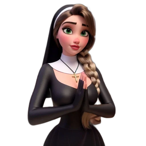 dress, jewelry, staff, crown transparent PNG cut-out