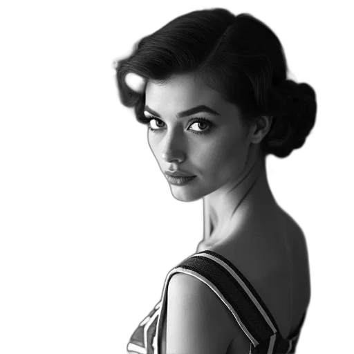 dress, face, crown, hair transparent PNG cut-out