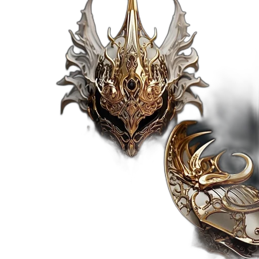 dragon, mask, crown, jewelry transparent PNG cut-out
