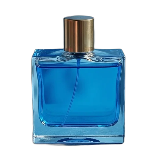 bottle, photorealistic, blue, thierry transparent PNG cut-out