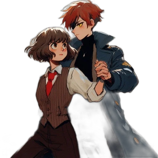 jacket, staff, weapon, anime transparent PNG cut-out