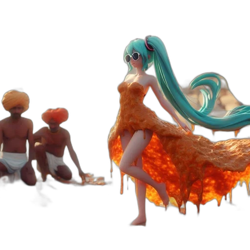 dress, concept art, 3d render, fantasy art transparent PNG cut-out