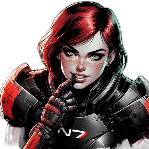 face, comic book art, concept art, cyberpunk transparent PNG cut-out