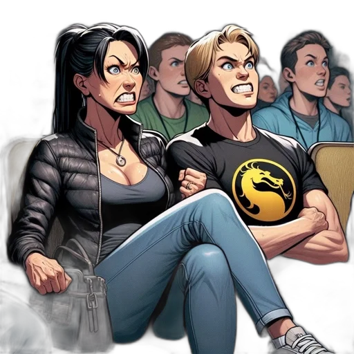 comic book art, concept art, cartoon, fantasy art transparent PNG cut-out