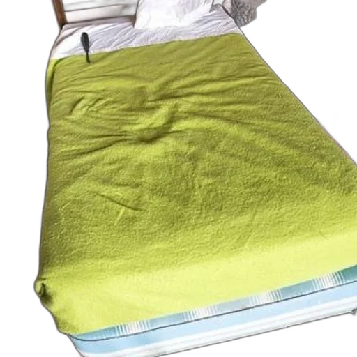 green, neatly, made, bed transparent PNG cut-out